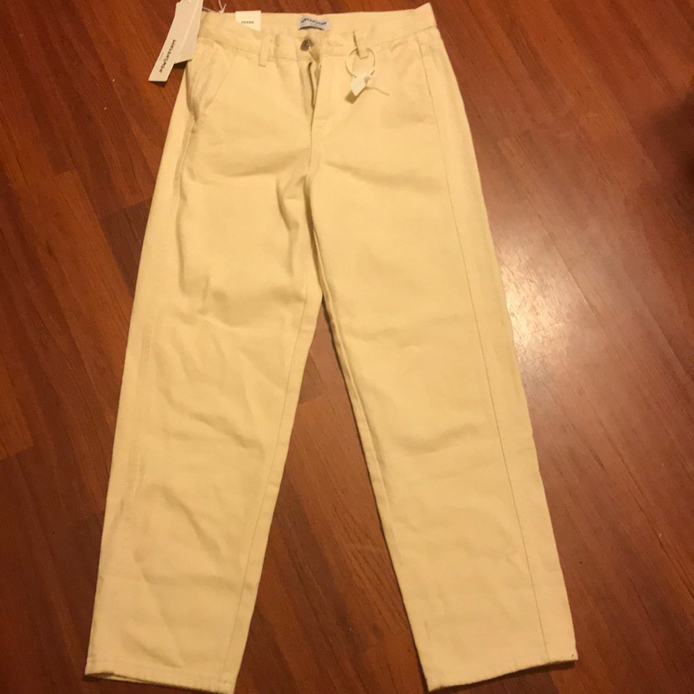 Straight leg white jeans